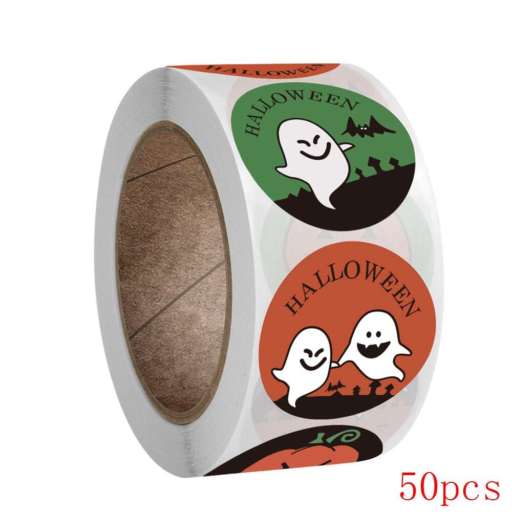 50–500 Stück Halloween-runde Aufkleber, selbstklebende Etiketten, Papier, Süßigkeitentüten, Aufkleber, Paket, Siegel, Geschenkverpackung, Versiegelung, Handwerk von Joom DACH