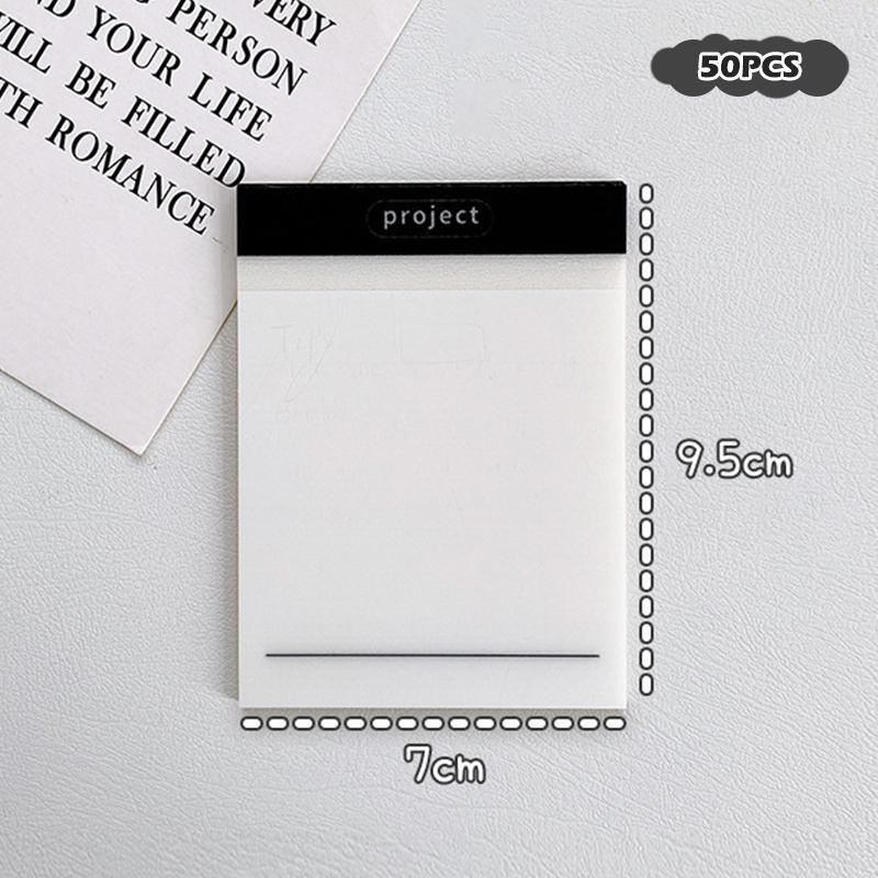 50 Blatt transparente Gitter-Haftnotizen, wasserfest, selbstklebend, durchscheinend von Joom DACH