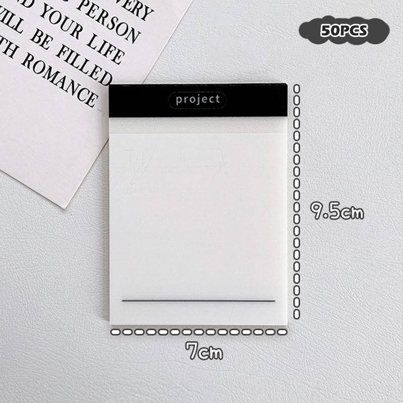 50 Blatt transparente Gitter-Haftnotizen, wasserfest, selbstklebend, durchscheinend von Joom DACH