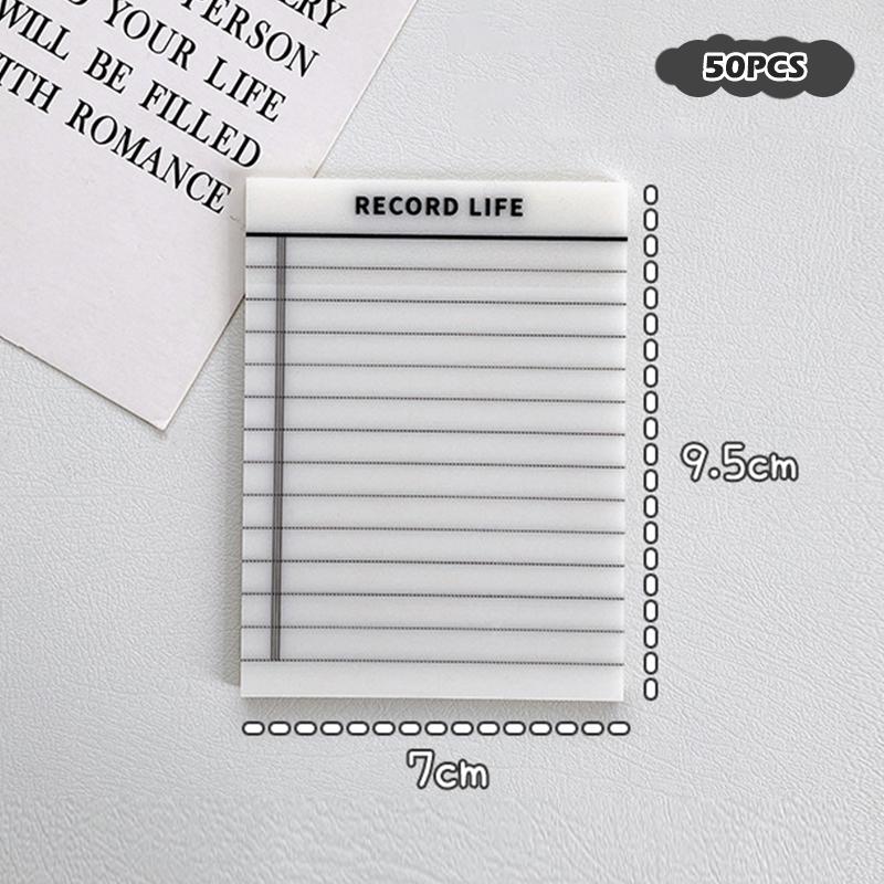 50 Blatt transparente Gitter-Haftnotizen, wasserfest, selbstklebend, durchscheinend von Joom DACH