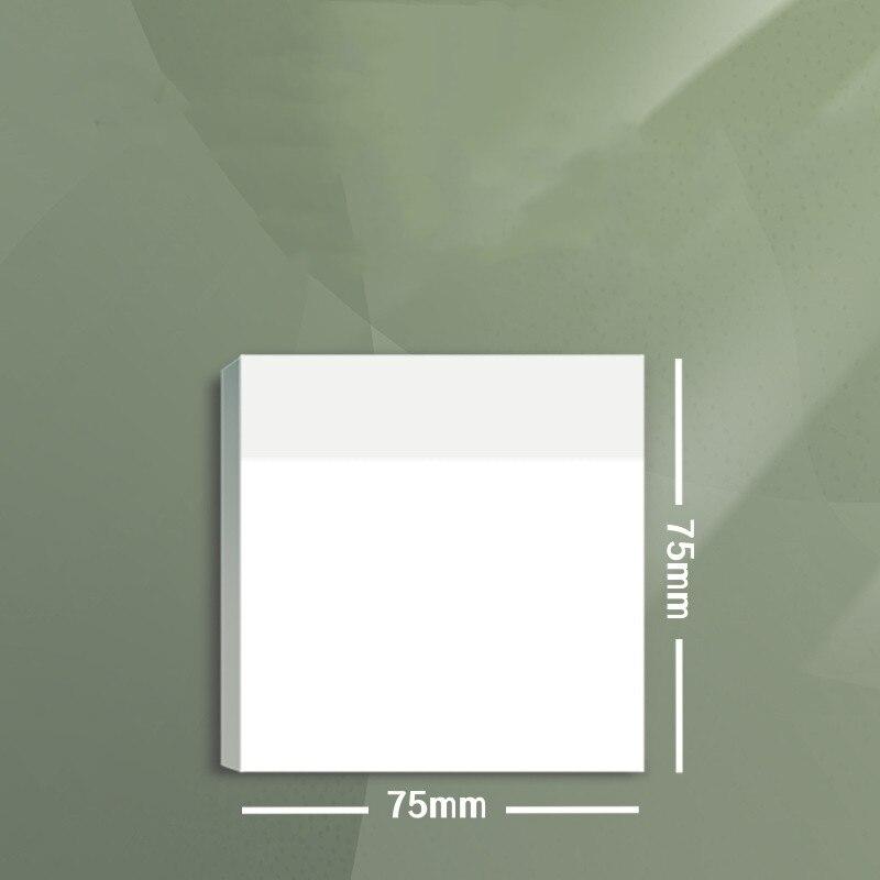 50 Blatt wasserfester, transparenter Notizblock, Haftnotizen, Lesezeichen, Marker, Memo-Aufkleber, Papier, Büro, Schule, Studentenbedarf 7.5x7.5cm von Joom DACH