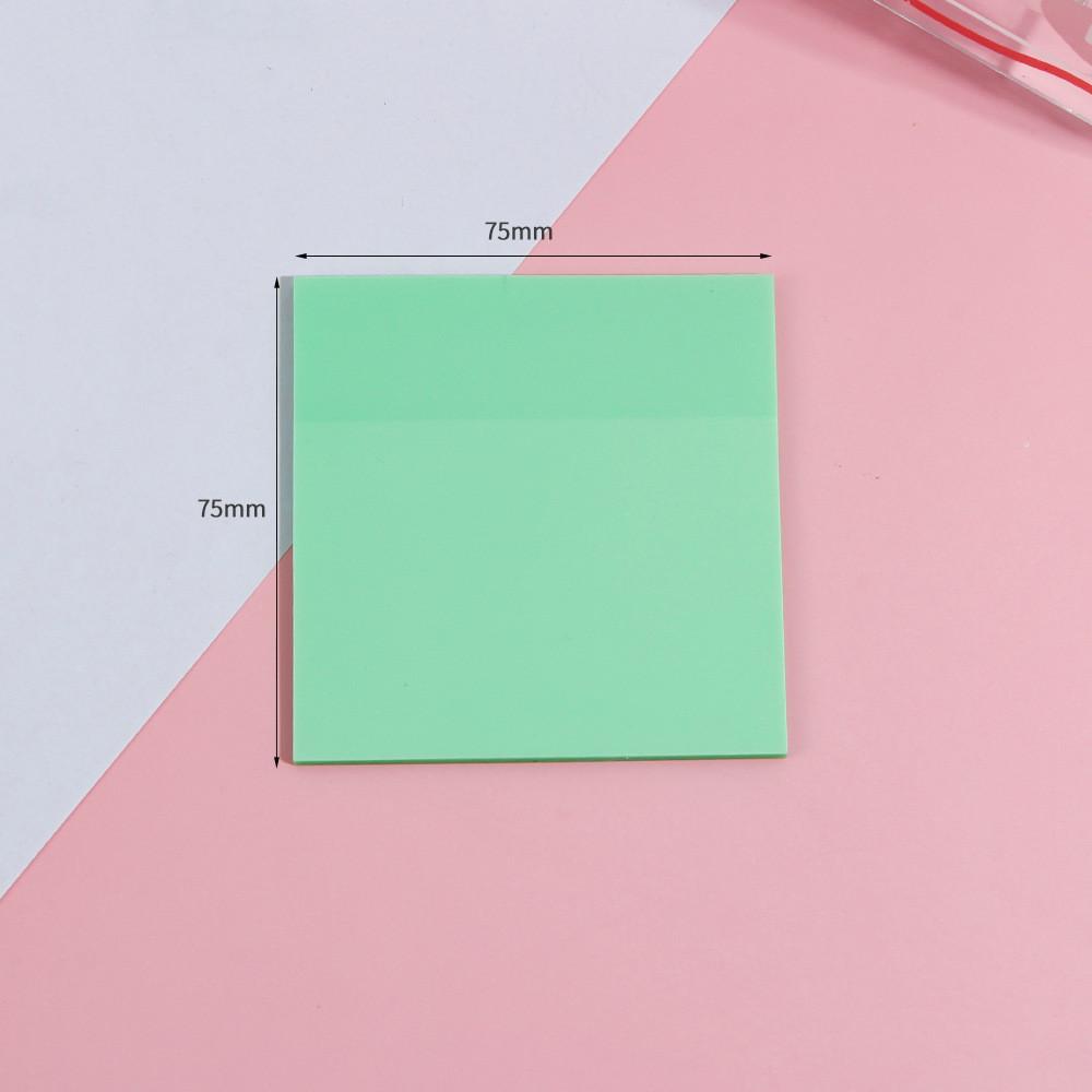 50 Blatt wasserfester, transparenter Notizblock, Haftnotizen, Lesezeichen, Marker, Memo-Aufkleber, Papier, Büro, Schule, Studentenbedarf 7.5x7.5cm von Joom DACH