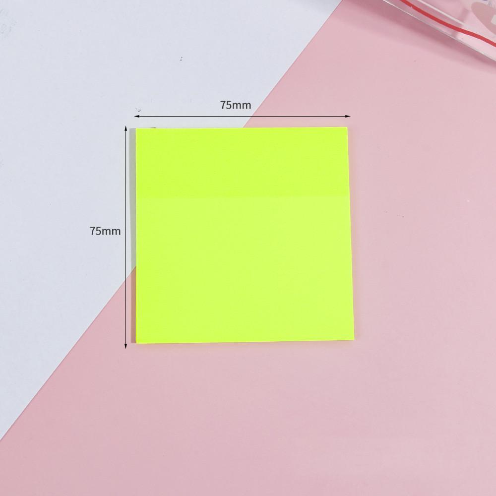 50 Blatt wasserfester, transparenter Notizblock, Haftnotizen, Lesezeichen, Marker, Memo-Aufkleber, Papier, Büro, Schule, Studentenbedarf 7.5x7.5cm von Joom DACH