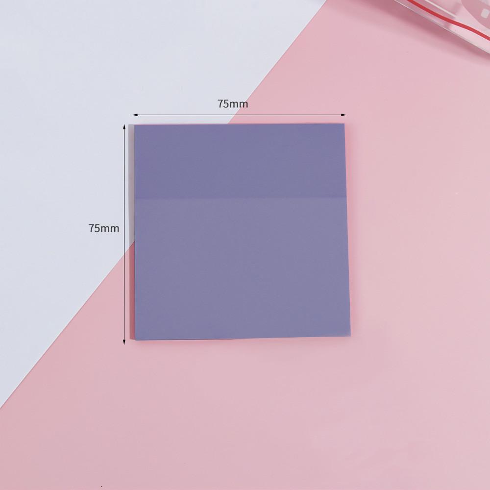 50 Blatt wasserfester, transparenter Notizblock, Haftnotizen, Lesezeichen, Marker, Memo-Aufkleber, Papier, Büro, Schule, Studentenbedarf 7.5x7.5cm von Joom DACH