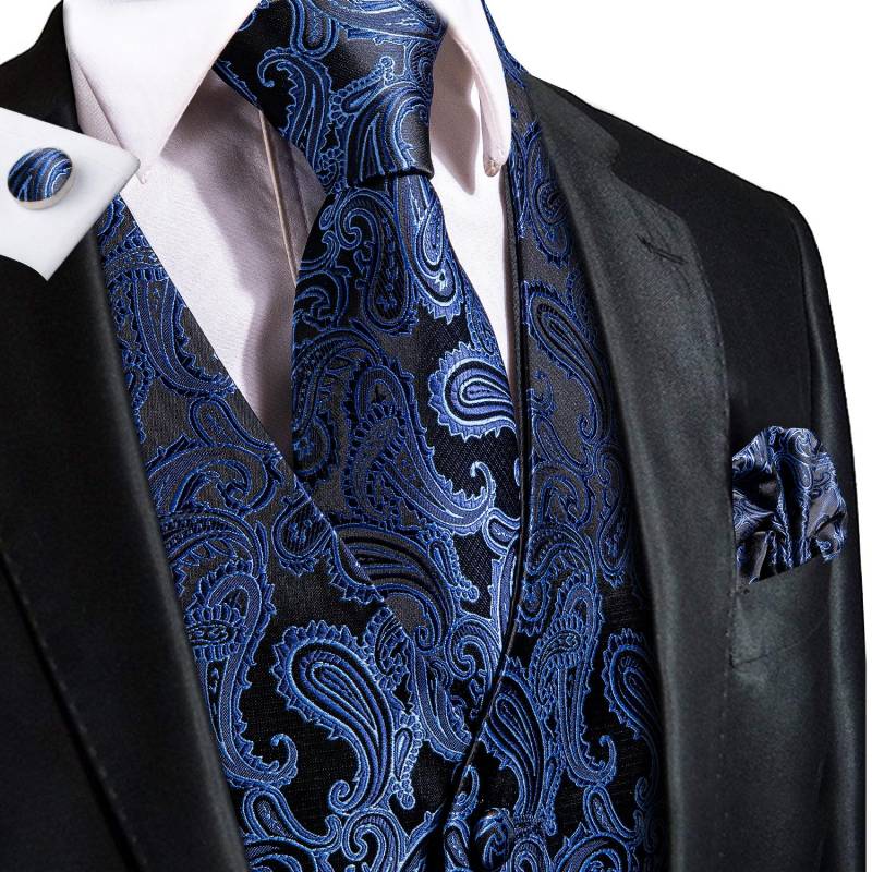 50 Farben Herren Weste ärmellos V-Ausschnitt Taschen Weste Krawatte Set Hochzeit lässig M von Joom DACH