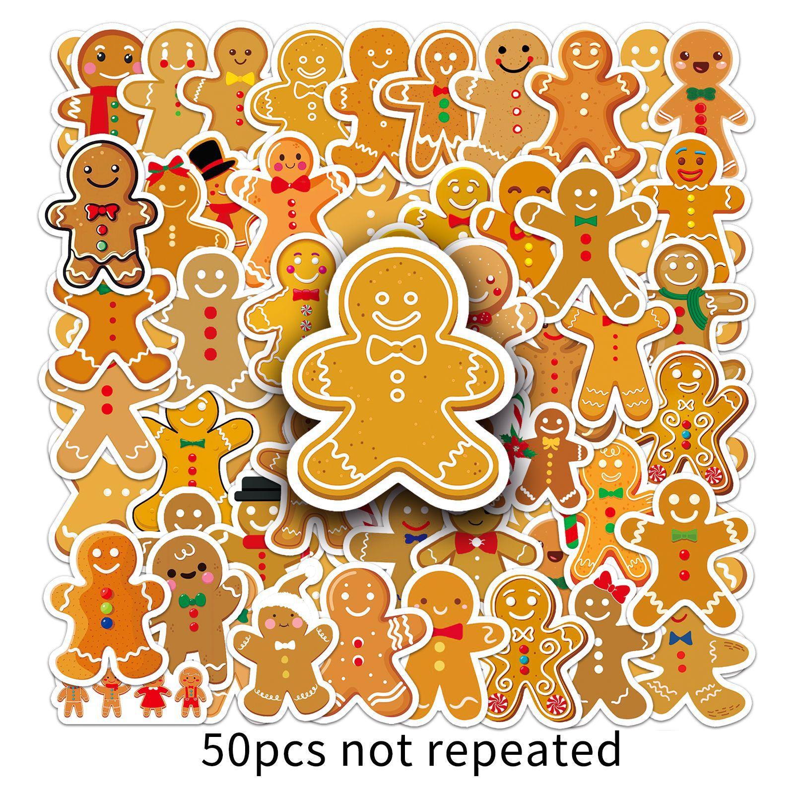 50 Gingerbread Man Personalized Christmas Creative Sealing Stickers for Decorating Suitcases and Phone Cases von Joom DACH