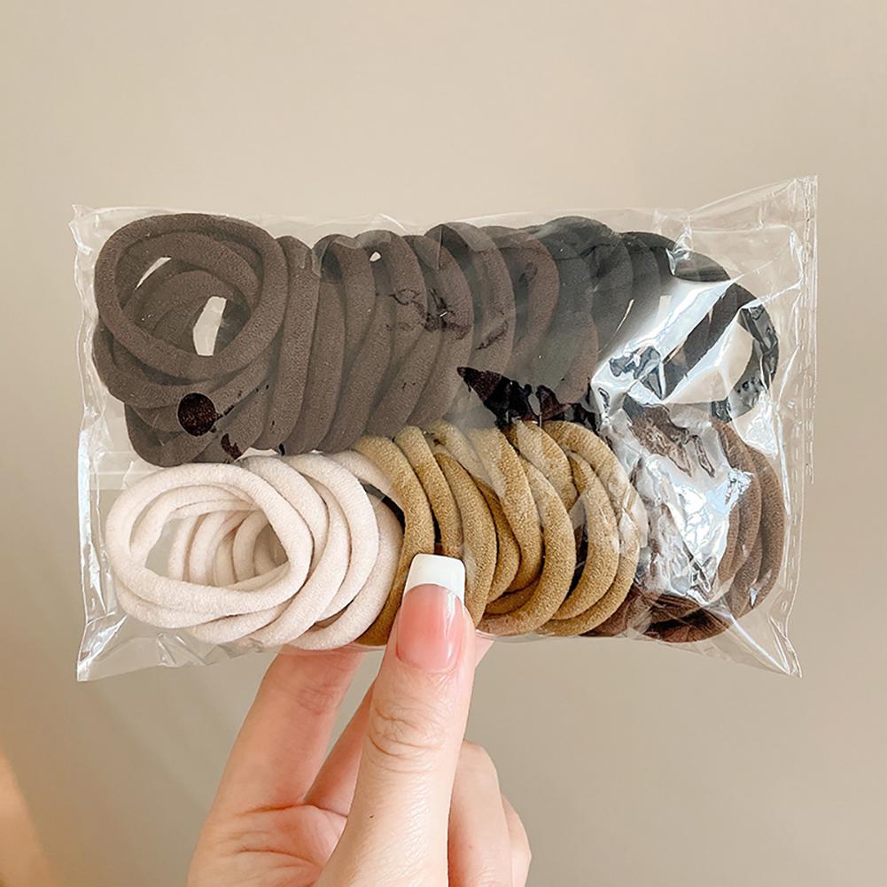 50 Stück/Set, buntes nahtloses Haarband, hochelastisches, langlebiges Gummiband, Haargummi, Kopfbedeckung, Haar-Accessoires für Kinder 05 von Joom DACH