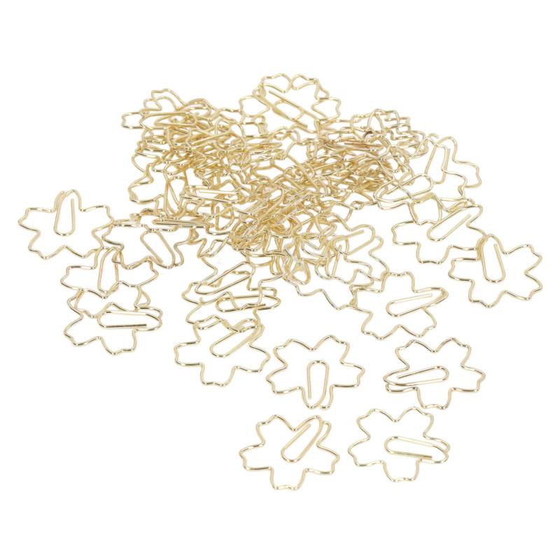 50 Stück Büroklammern Tragbar Klein Gold Einzigartig Niedlich Sakura Form Büroklammer Lesezeichen Büro Ablage von Joom DACH