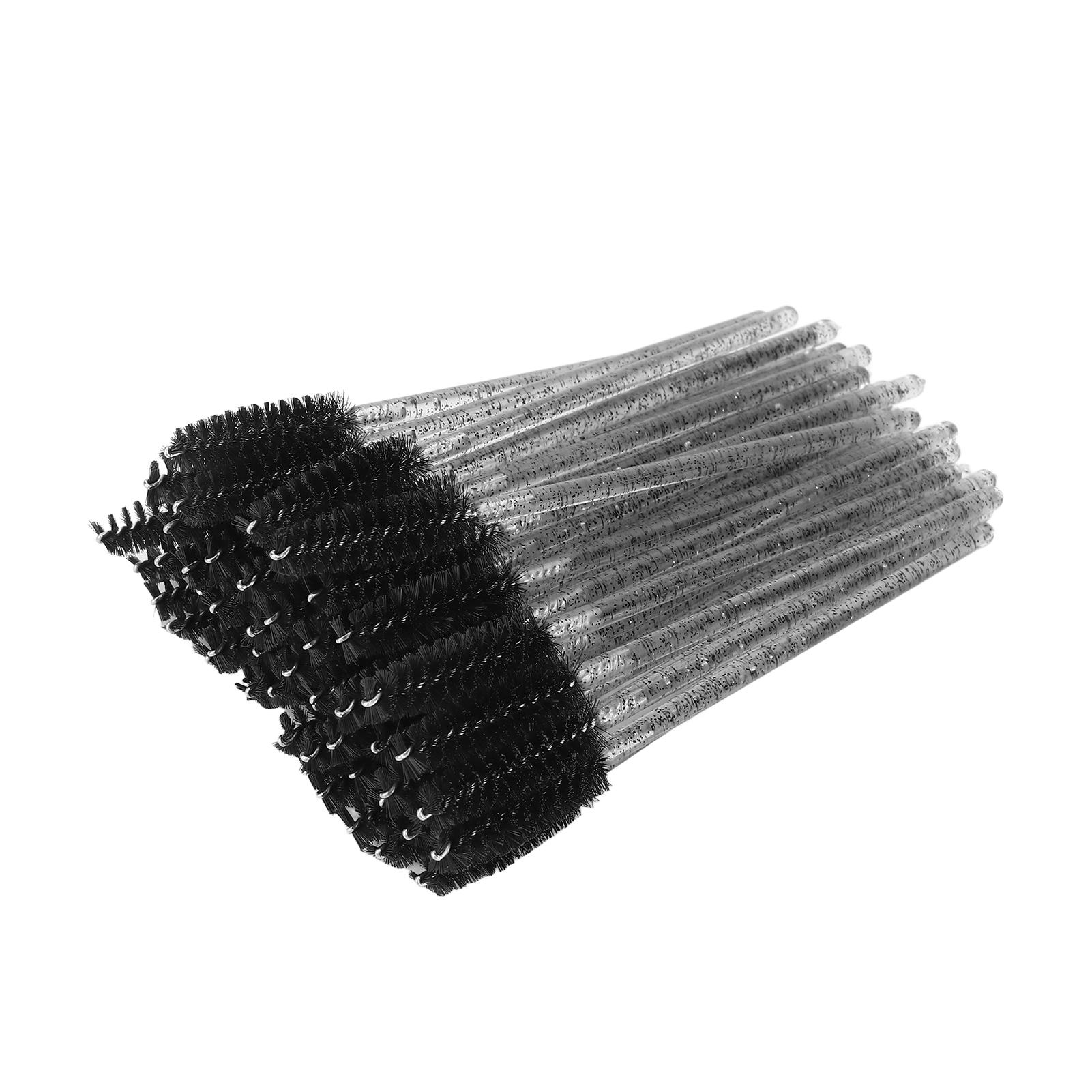 50 Stück Einweg-Wimpernbürsten Tragbare Mascara-Bürstenstäbe Applikator Make-up-Werkzeug Schwarz schwarz von Joom DACH