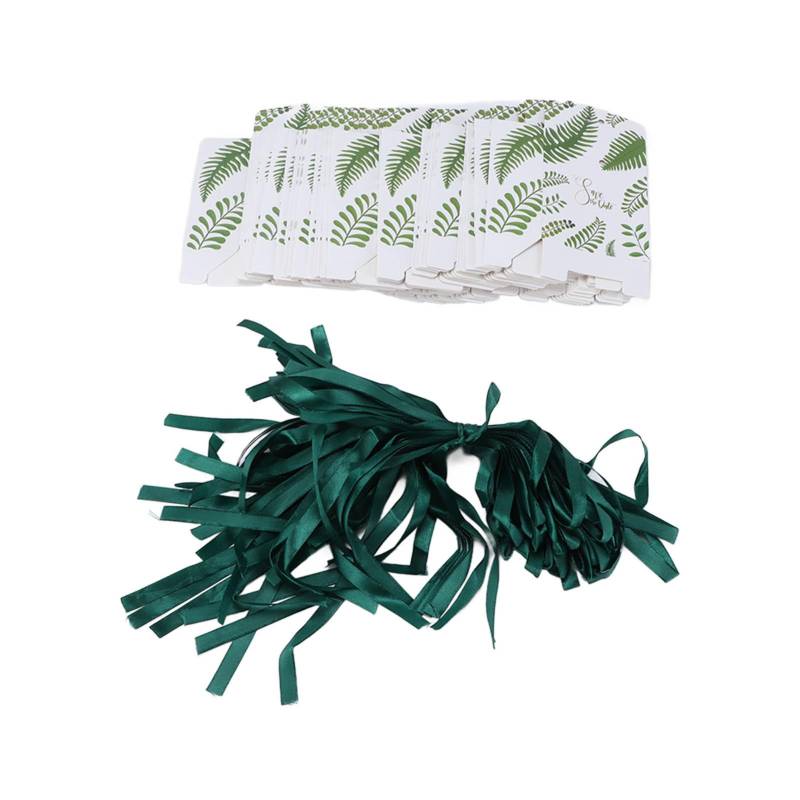 50 Stück Gastgeschenkbox Schönes grünes Papier Prägnanter Stil Partysüßigkeitentüte für Hochzeitsfeier von Joom DACH