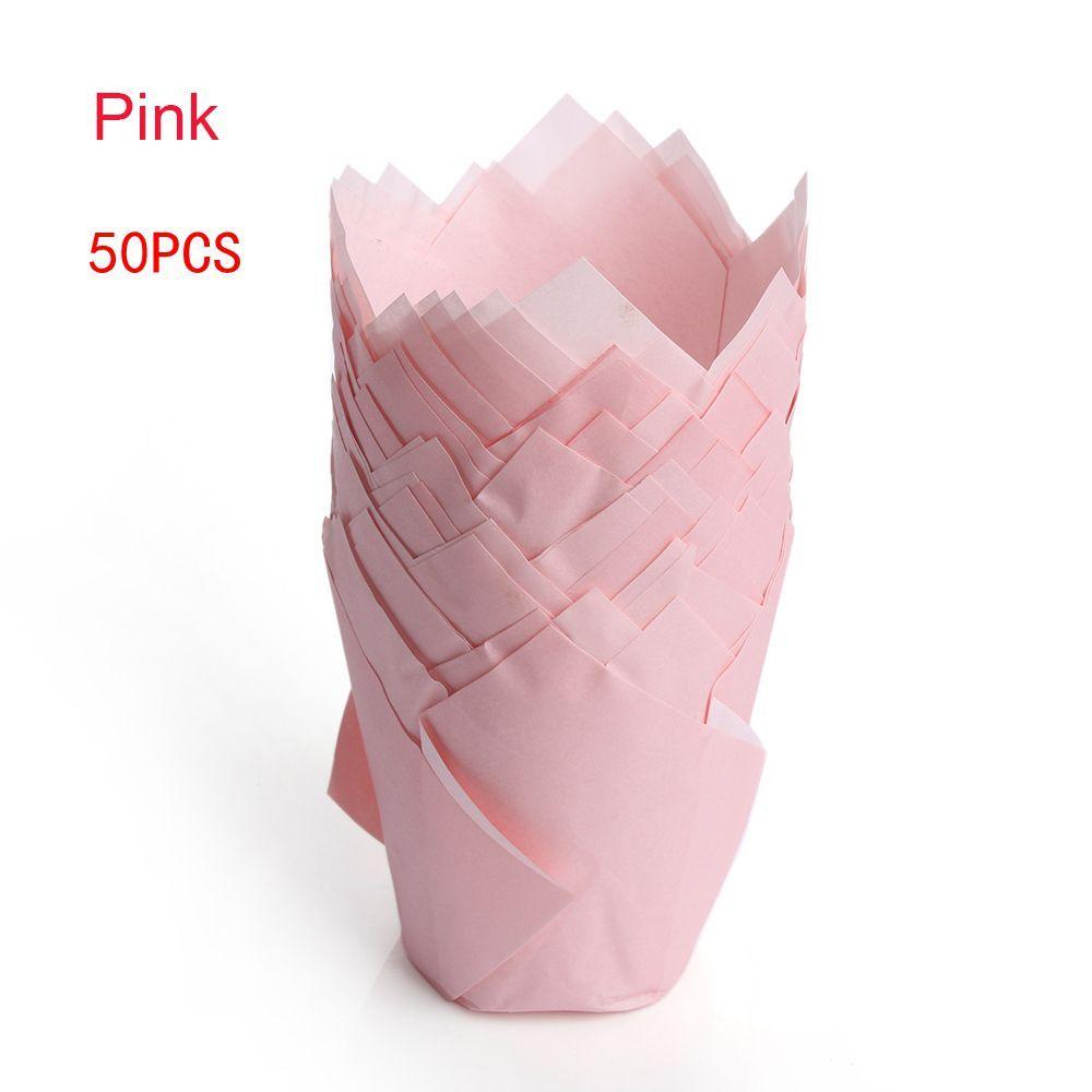 50 Stück Hochzeit Backformen Küche fettdichte Muffinförmchen Backpapier Wrapper Cupcake Liner 50PCS rosa von Joom DACH