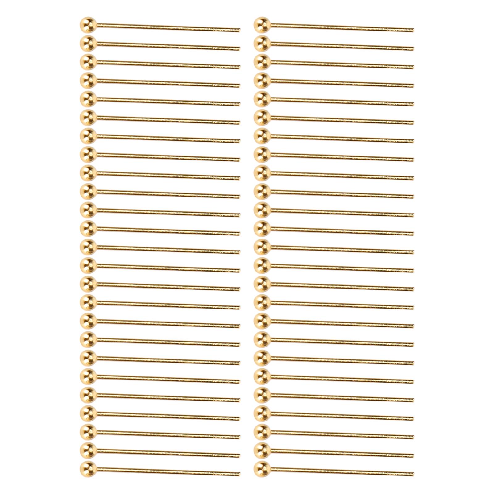 50 Stück Kugelkopfstifte Schmuckanhänger DIY Bastelperlen Herstellungsteile ZubehörzubehörGold 35mm / 20mm / 0.8in von Joom DACH