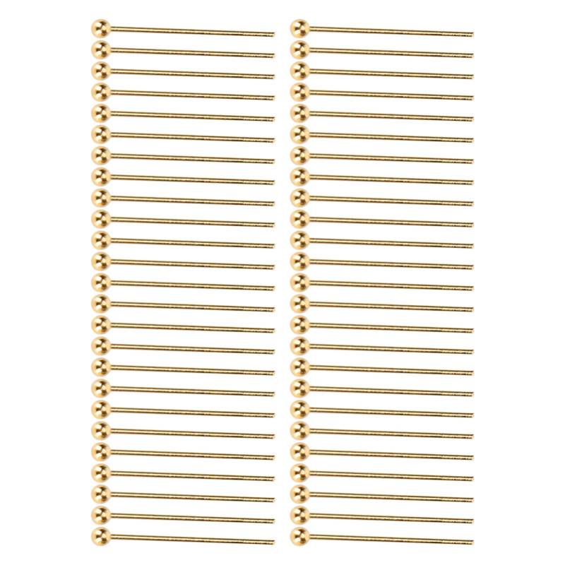 50 Stück Kugelkopfstifte Schmuckanhänger DIY Bastelperlen Herstellungsteile ZubehörzubehörGold 35mm / 20mm / 0.8in von Joom DACH