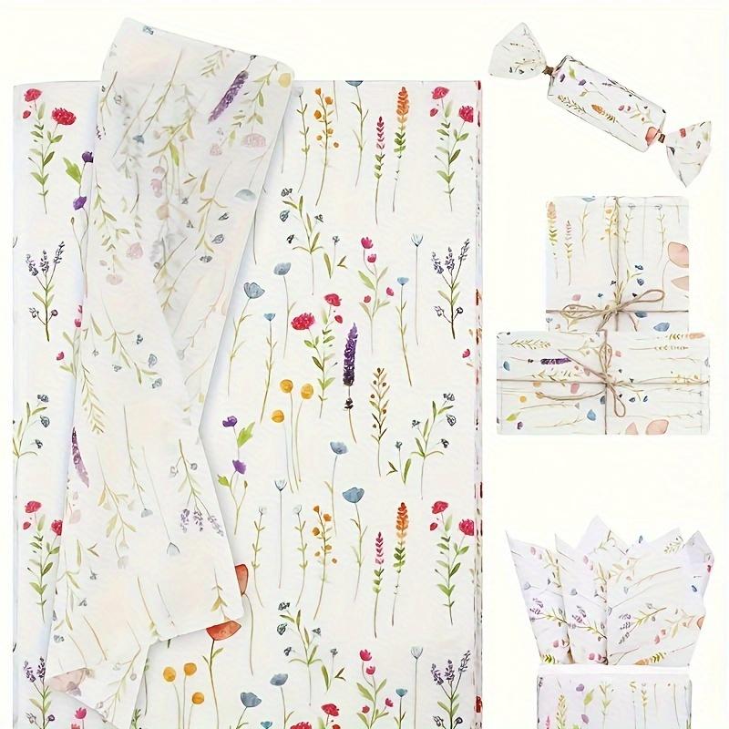 50 Stück Lavendel-Seidenpapier, 50,8 x 35,6 cm, Wildblumen-Seidenpapier, bedrucktes Kunst-Dekorationspapier zum Verpacken von Geschenken für Frühlingshochzeiten 50pcs von Joom DACH