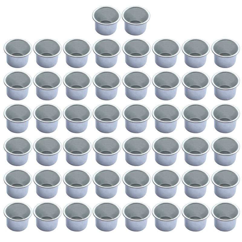 50 Stück Metall Kerzenhalter Glasbehälter Kerzenbecher Kerzenständer für Hochzeit Dinner Party Bar Dekoration Valentinstag von Joom DACH