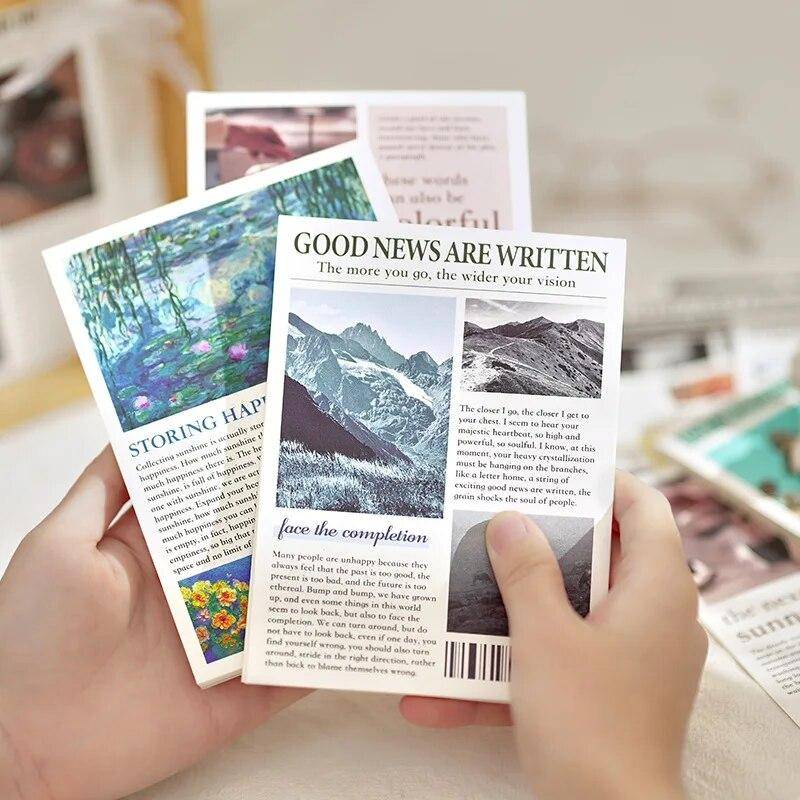 50 Stück Vintage INS Material Papier Planer DIY Schreibwaren Hintergrundpapier Dekoratives Scrapbooking Junk Journal Zubehör von Joom DACH