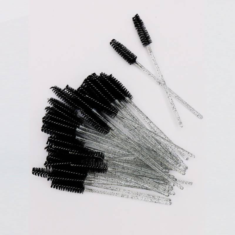 50 Stücke Kristall Wimpern Pinsel Kamm Einweg Wimpern Verlängerung Mascara Zauberstäbe Make-Up Professionelle Make-Up Schönheit Werkzeug schwarz von Joom DACH
