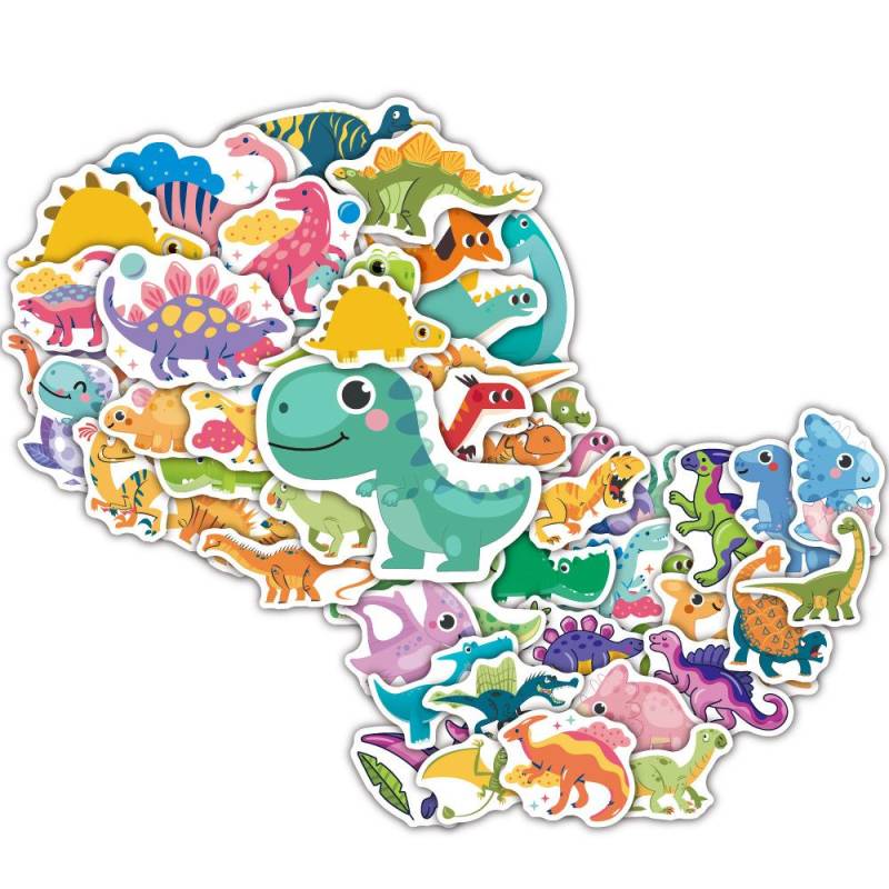 50 Teile/paket Dinosaurier Aufkleber Wasserdicht Abnehmbare DIY Dekorative Aufkleber Für Gepäck Skateboard Laptops 50pcs/pack von Joom DACH