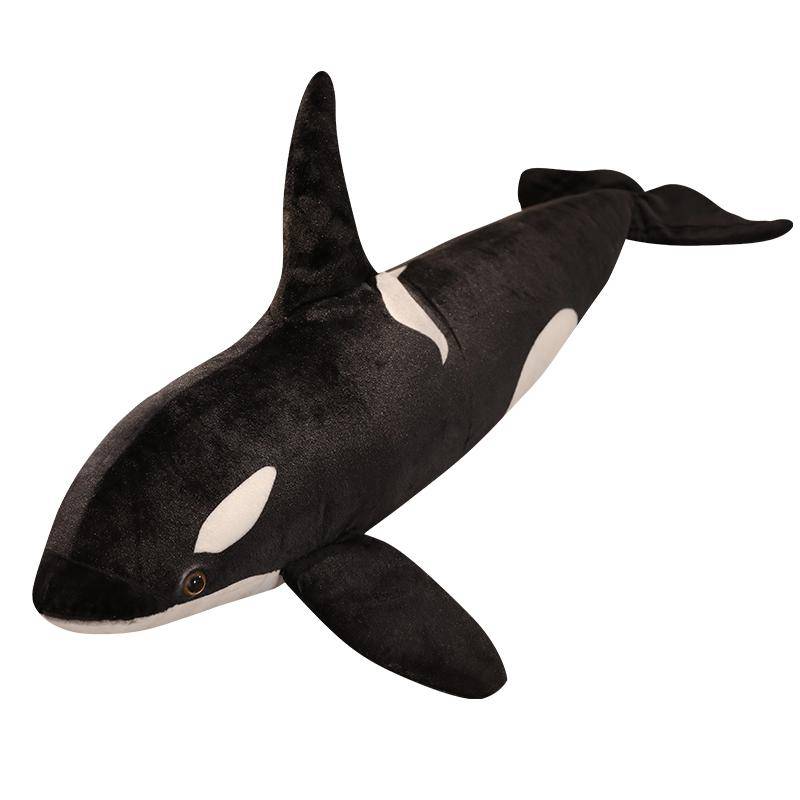 50 cm-130 cm Lebensechte Orcinus Orca Schwarzwal Plüschtiere Große Fische Stoffpuppe Hai Gefüllte Meerestiere Kinder Geburtstagsgeschenk 50cm von Joom DACH