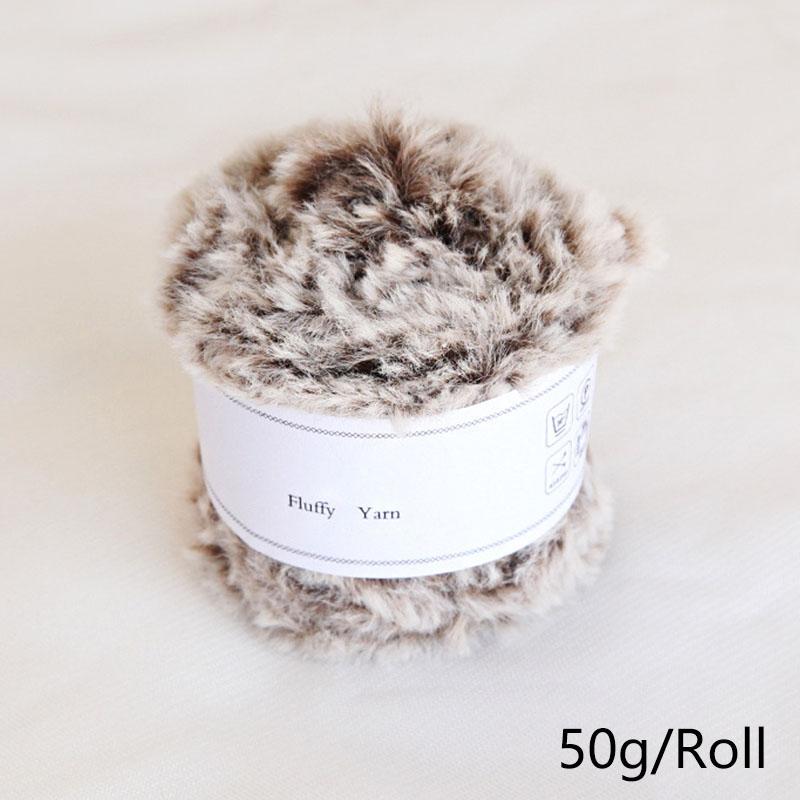 50 g/Rolle Handstrickwolle Garn Kunstfell Nerzgarn Häkelgarn Flauschig bunt von Joom DACH