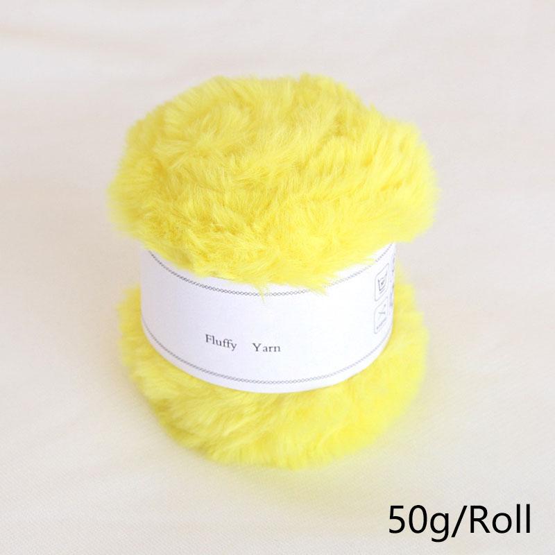 50 g/Rolle Handstrickwolle Garn Kunstfell Nerzgarn Häkelgarn Flauschig bunt von Joom DACH