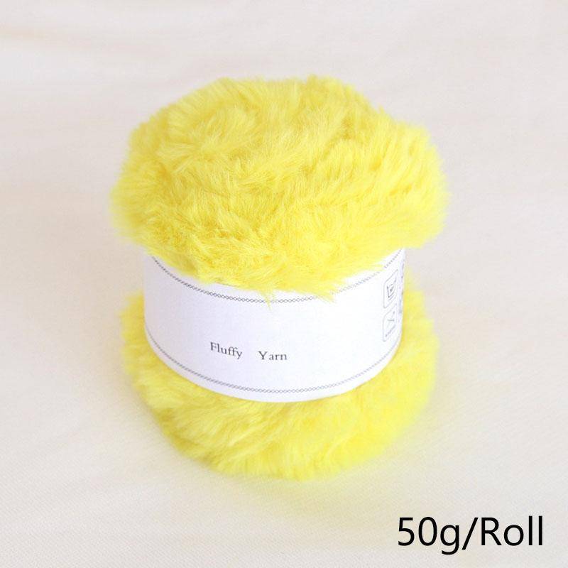 50 g/Rolle Handstrickwolle Garn Kunstfell Nerzgarn Häkelgarn Flauschig bunt von Joom DACH
