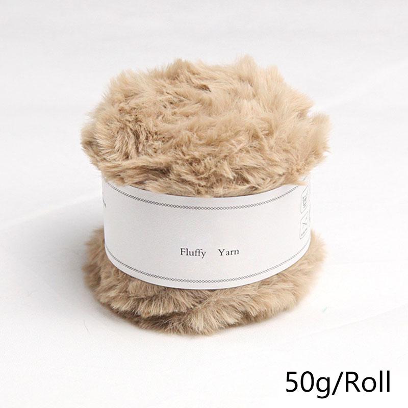 50 g/Rolle Handstrickwolle Garn Kunstfell Nerzgarn Häkelgarn Flauschig bunt von Joom DACH