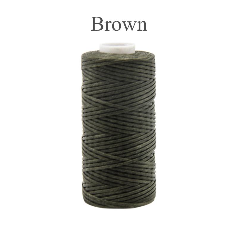 50 m gewachstes Ledergarn, 150D, 1 mm flach, gewachstes Nähgarn, Handnähgarnstärke, zum Basteln braun von Joom DACH