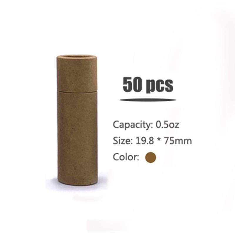 50 stücke Karton Lip Balm Rohre Mehrzweck Umwelt Freundliche Fillable Kraft Papier Leere Lippenstift Rohr von Joom DACH