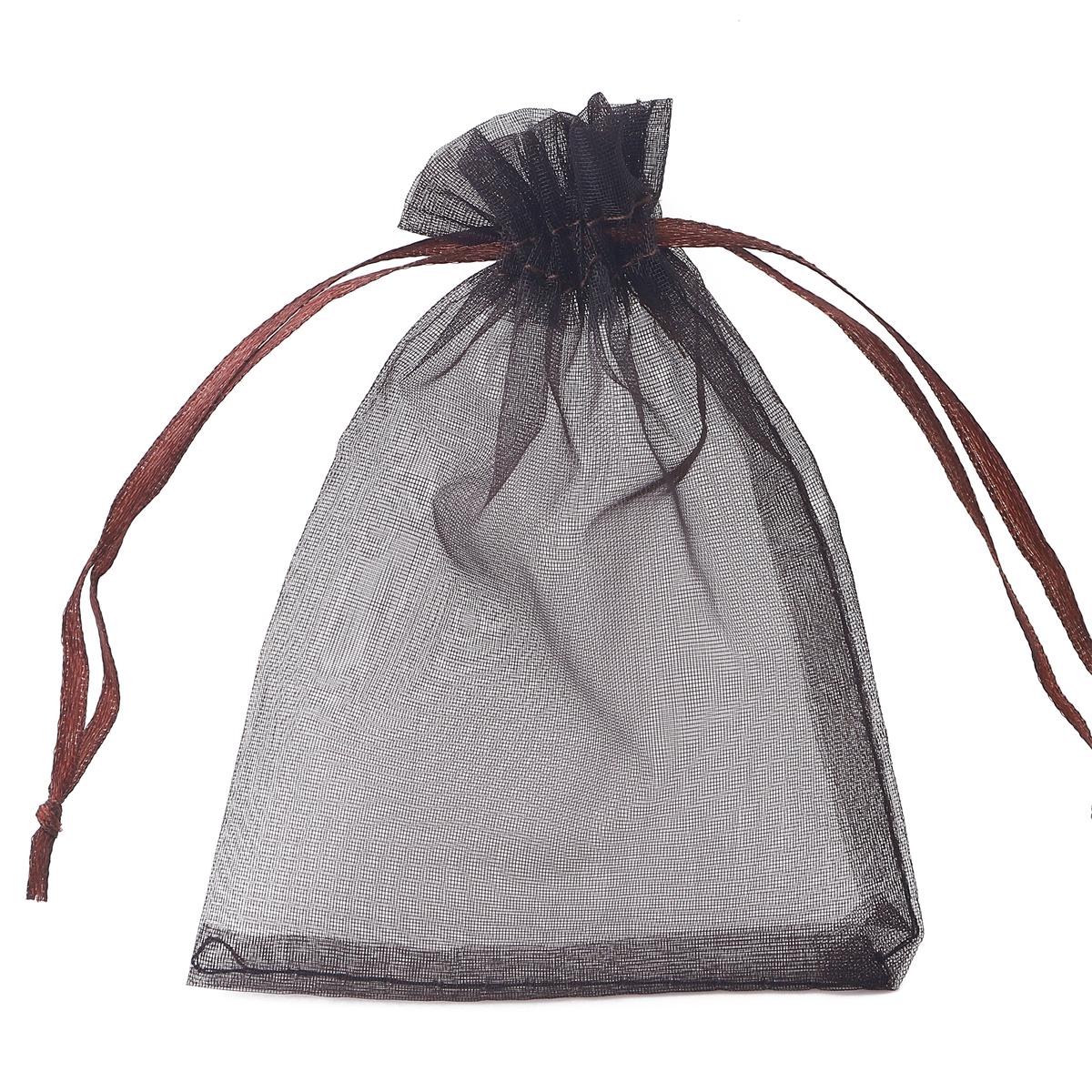 50 teile/beutel Einstellbare Kordelzug Organza Taschen Schmuck Verpackung Taschen Candy Hochzeit Taschen Geschenke Beutel 10x15cm intensiv/braun von Joom DACH