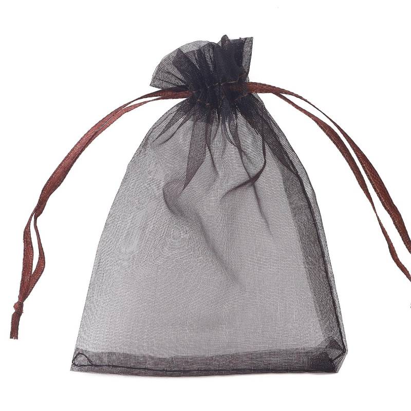 50 teile/beutel Einstellbare Kordelzug Organza Taschen Schmuck Verpackung Taschen Candy Hochzeit Taschen Geschenke Beutel 10x15cm intensiv/braun von Joom DACH