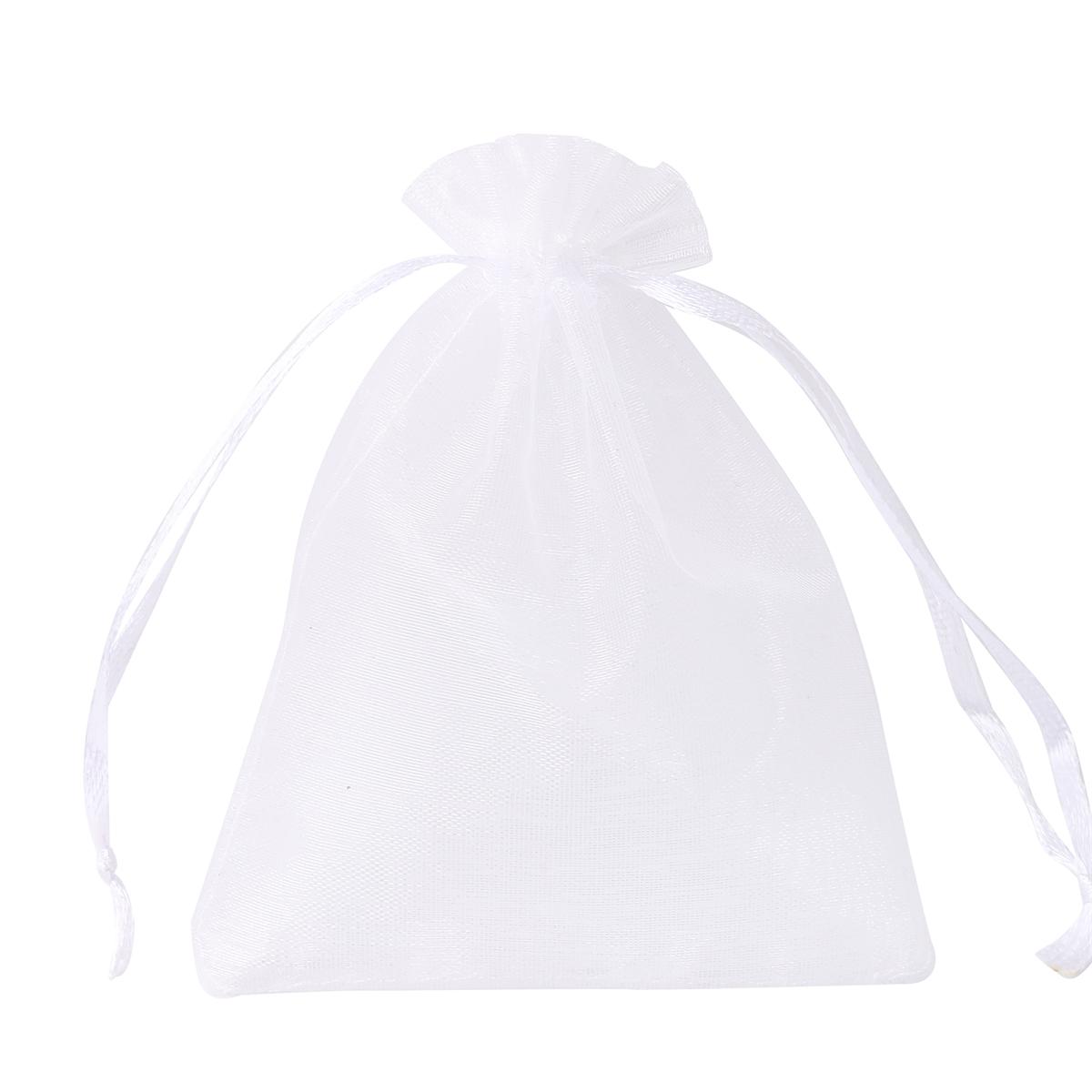 50 teile/beutel Einstellbare Kordelzug Organza Taschen Schmuck Verpackung Taschen Candy Hochzeit Taschen Geschenke Beutel 7x9cm weiß von Joom DACH