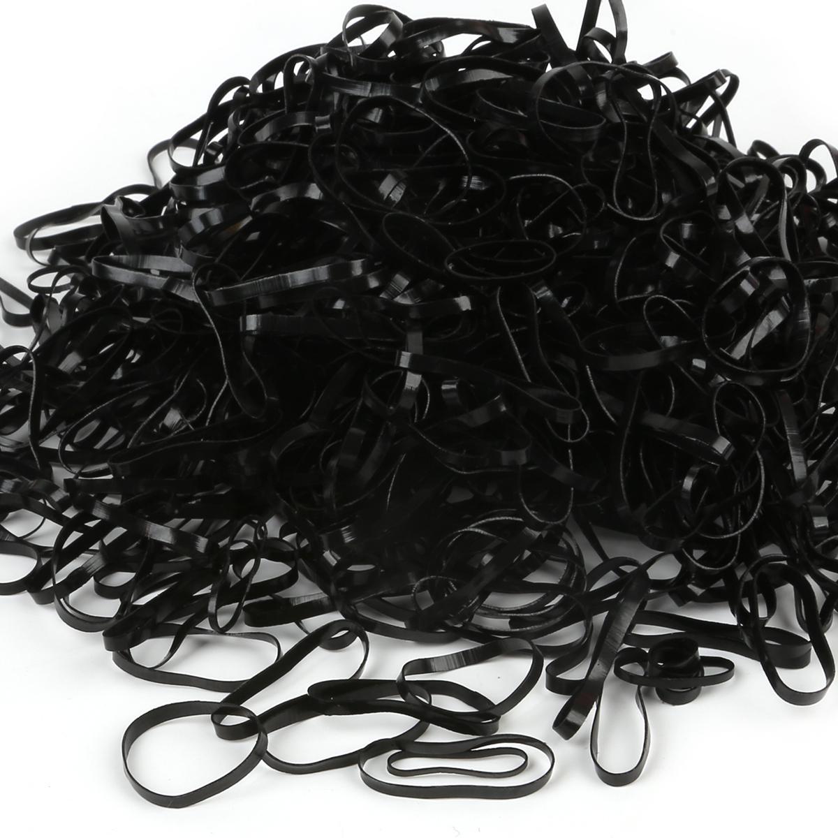 500-1000 teile/beutel Kind Baby Flechter für Haare TPU Einweg Gummibänder Haarbänder Mädchen Pferdeschwanz Halter Gummibänder Haar Styling Werkzeug Black 400pcs von Joom DACH