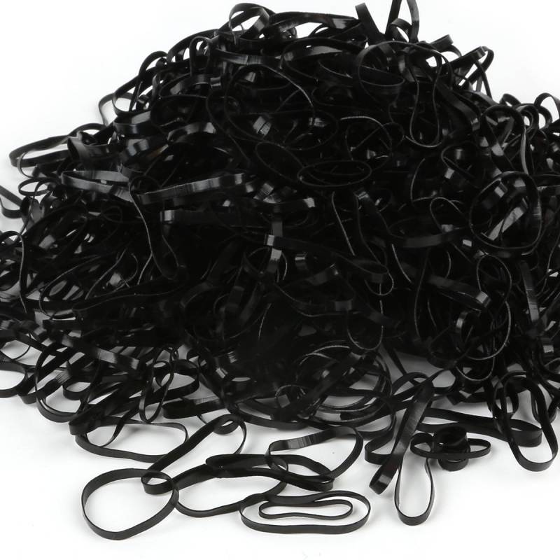 500-1000 teile/beutel Kind Baby Flechter für Haare TPU Einweg Gummibänder Haarbänder Mädchen Pferdeschwanz Halter Gummibänder Haar Styling Werkzeug Black 400pcs von Joom DACH