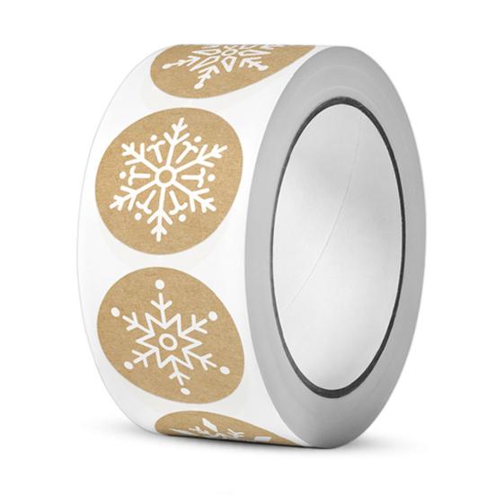 500 Stück/Rolle Frohe Weihnachten-Aufkleber, festliche Schneeflocke, Weihnachtsmann, Rentier, Schneemann, Backetiketten, Umschlag, Siegelaufkleber, Weihnachtsdekoration A von Joom DACH