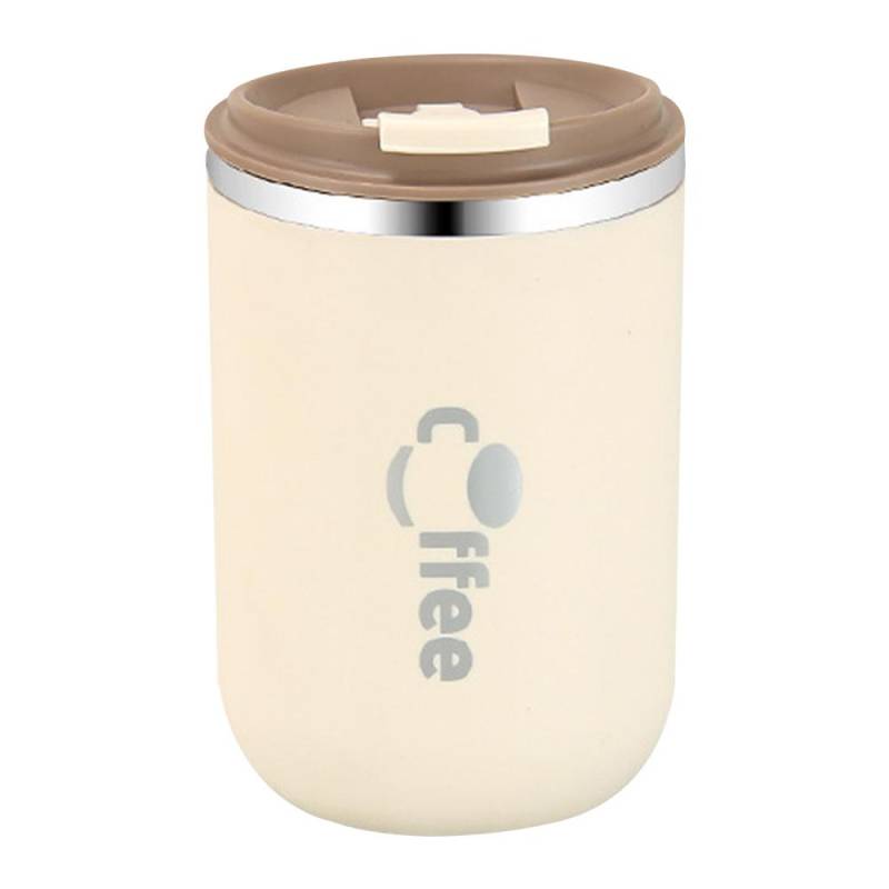 500 ml Edelstahl-Thermosbecher mit Strohhalm, Thermische, auslaufsichere, doppelwandige Vakuum-Kaffeetasse, isolierter Becher, Reisewasserflasche 500ML von Joom DACH