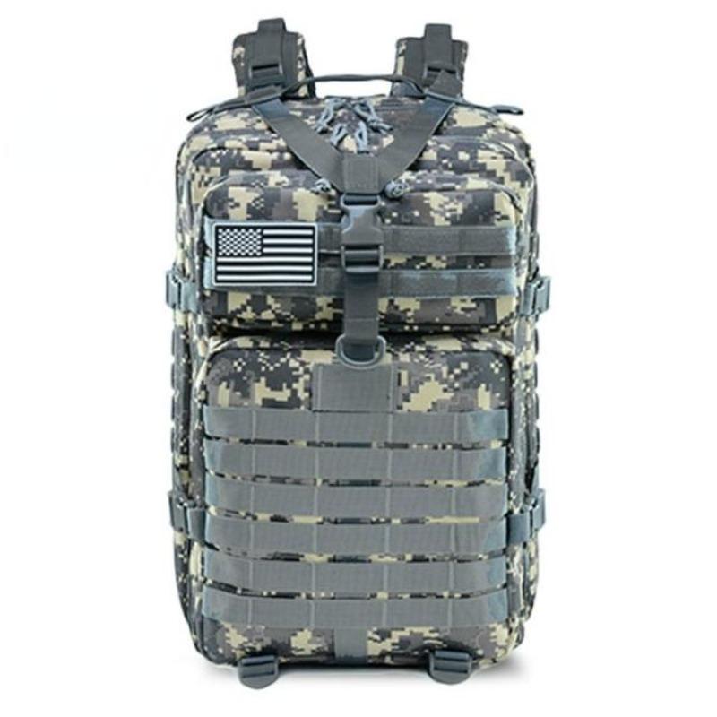 50L Kapazität Männer Armee Militärische Taktische Großer Rucksack Wasserdicht Outdoor Sport Wandern Camping Jagd 3D Rucksack Taschen Für Männer Oxford Material mittlere blaue von Joom DACH