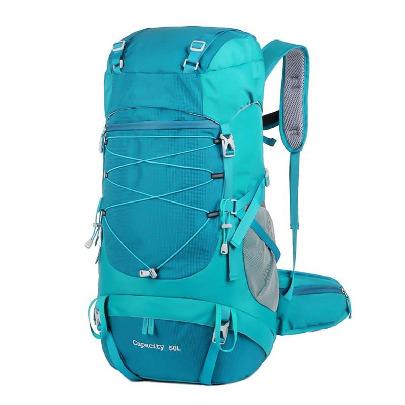 50L Wanderrucksack Multifunktionale Bergsteigertasche Outdoor-Rucksack für Reisen Trekking Camping mit hoher Kapazität 50L see-blaue von Joom DACH