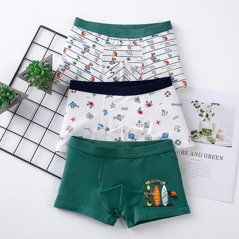 50er-Pack Boxershorts aus reiner Baumwolle mit Cartoon-Motiv für Jungen 150cm von Joom DACH