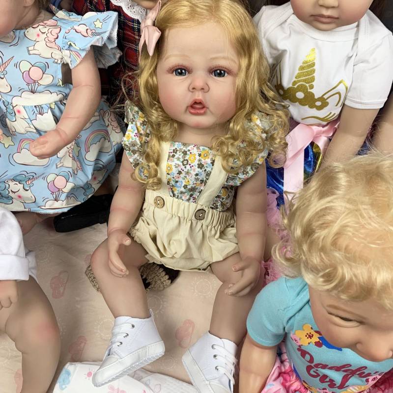 55 CM 3D Haut Soft Touch 22 Zoll Ganzkörper-silikon Reborn Babypuppe Für Mädchen Dress Up Baden Spielzeug Geburtstagsgeschenk von Joom DACH