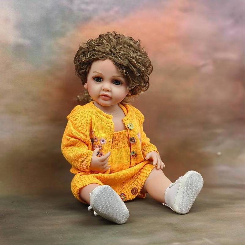 55 cm Reborn Baby Kleinkind Prinzessin Ganzkörper Weichem Silikon Flexible Soft Touch Lockiges Haar Mode Mädchen Puppe Geschenk gelb 55 cm Reborn Baby Kleinkind Prinzessin Ganzkörper Weichem Silikon Flexible Soft Touch Lockiges Haar Mode Mädchen Puppe Geschenk gelb von Joom DACH