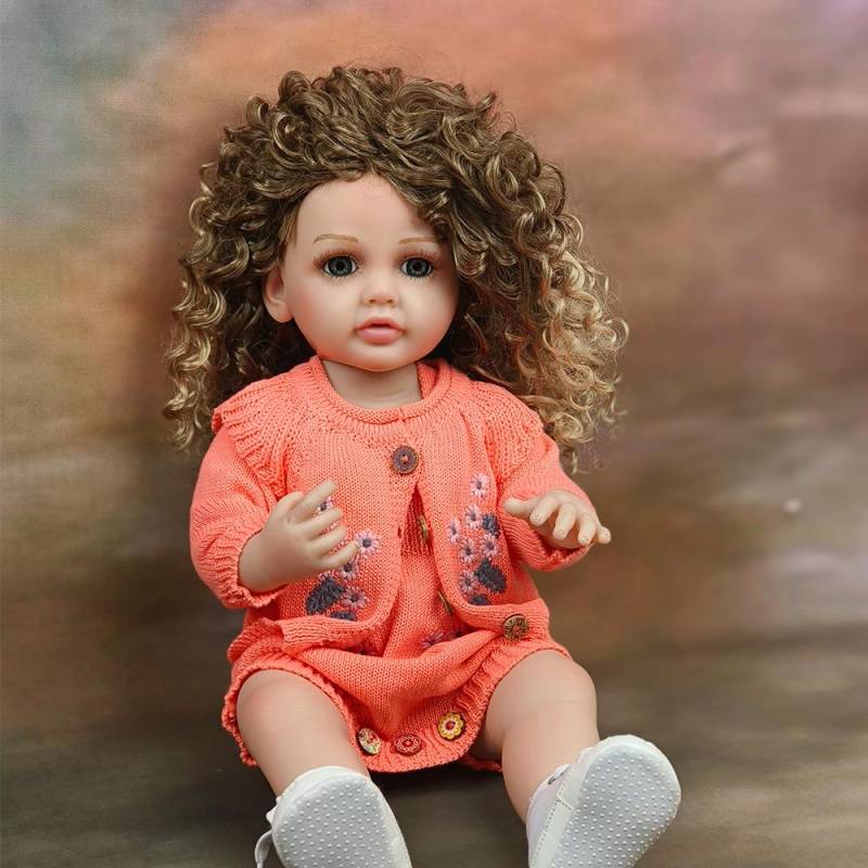 55 cm Reborn Baby Kleinkind Prinzessin Ganzkörper Weichem Silikon Flexible Soft Touch Lockiges Haar Mode Mädchen Puppe Geschenk orange 55 cm Reborn Baby Kleinkind Prinzessin Ganzkörper Weichem Silikon Flexible Soft Touch Lockiges Haar Mode Mädchen Puppe Geschenk orange von Joom DACH