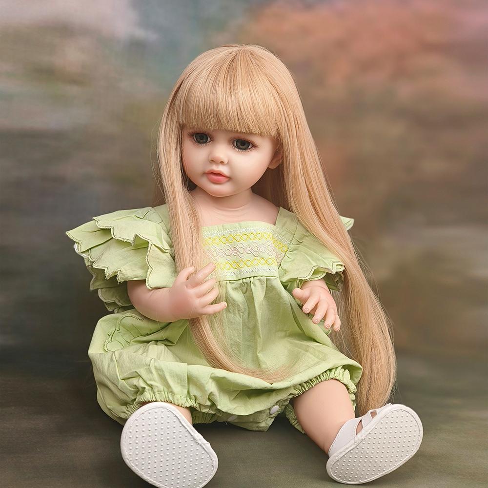 55cm Reborn Puppe Ganzkörper Silikon Baby Puppen Geburtstag Geschenk Mädchen Spielzeug für Kinder Sammlung 55cm von Joom DACH