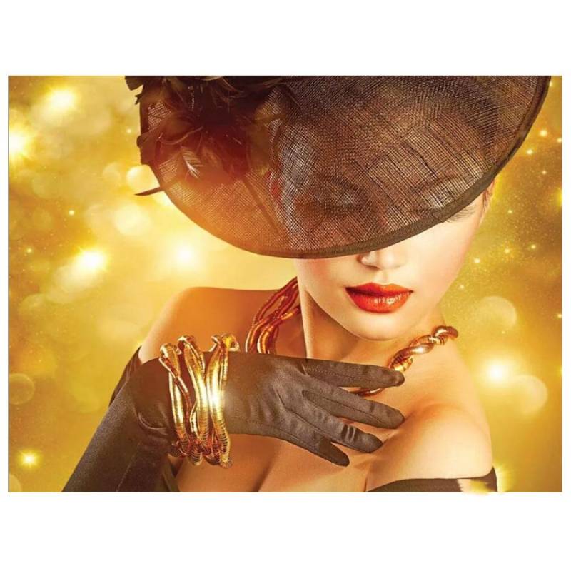 5D DIY Diamant Malerei Hut Mädchen Bilder von Strasssteinen Volle Kreis Diamant Stickerei 20X30CM von Joom DACH