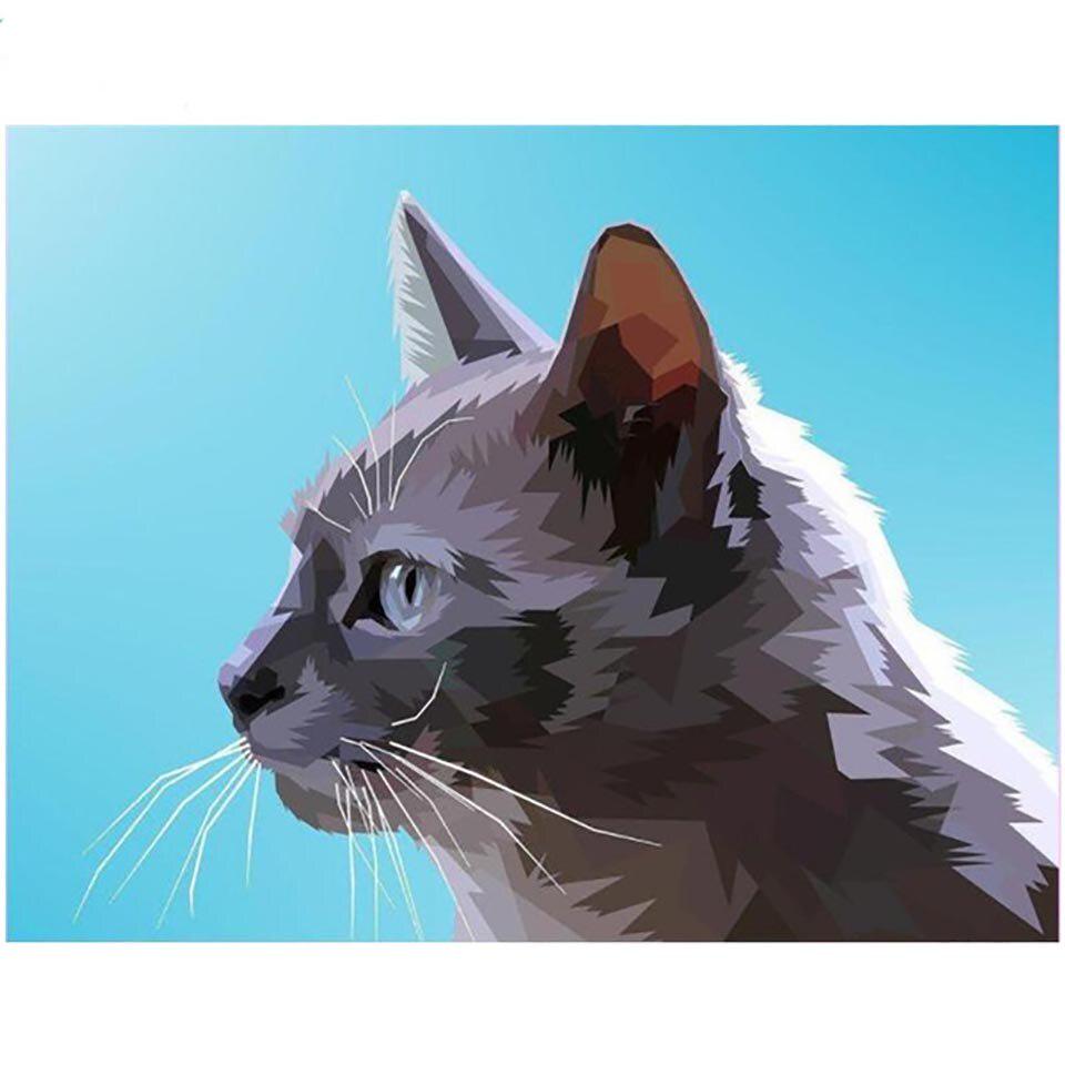 5D DIY Diamant Wand Kunst Malerei Aufkleber Geeignete Tier Katze Bild Vollbohrer Kreuzstich 20X30CM von Joom DACH