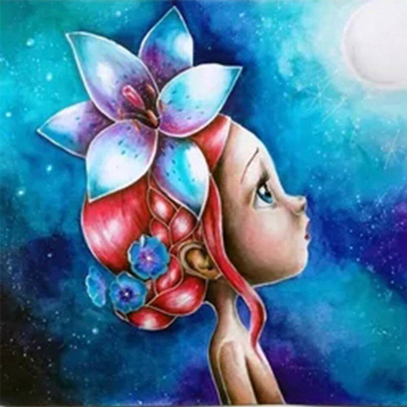 5D Diamant Malerei Kreuzstich Schmetterling Fee Diy Diamant Malerei Cartoon Mädchen Diamant Stickerei Handarbeiten Kunst 30X30CM von Joom DACH