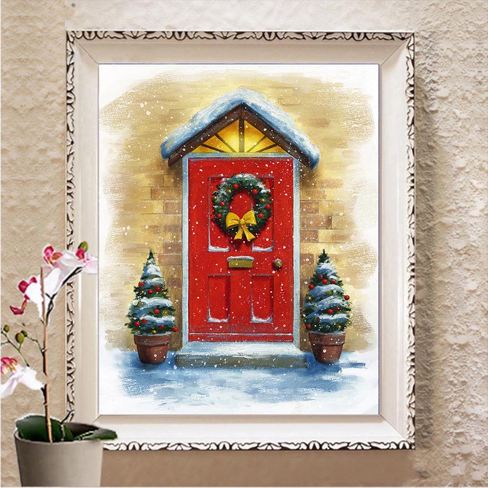 5D Diamant-Malerei voller Platz Weihnachten Weihnachten Kreuzstich Kits Diamant Stickerei Mosaik Bild von Strass neue Ankunft Full Square 20X30CM von Joom DACH