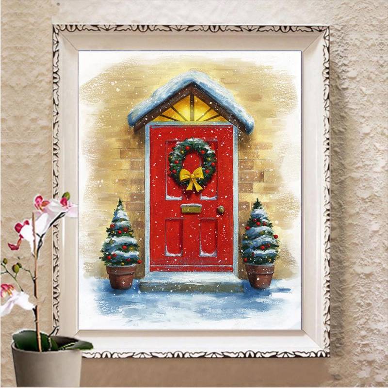 5D Diamant-Malerei voller Platz Weihnachten Weihnachten Kreuzstich Kits Diamant Stickerei Mosaik Bild von Strass neue Ankunft Full Square 20X30CM von Joom DACH