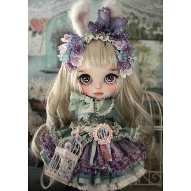 5D-Diamantgemälde zum Selbermachen, Motiv „Cartoon-Puppe“, Stickerei, Gemälde, Mosaik, Basteln 20X30CM von Joom DACH