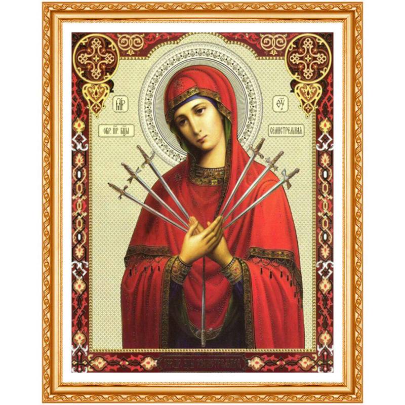 5D-Diamantgemälde zum Selbermachen, Religion, Diamant-Ikone der Heiligen Maria, eingelegtes Garn, Stoff, Handarbeiten 30X40CM von Joom DACH